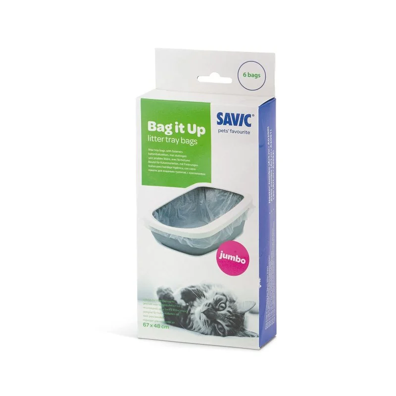 Sacos para Caixa de Areia Bag It Up Jumbo 6 Unidades da Savic