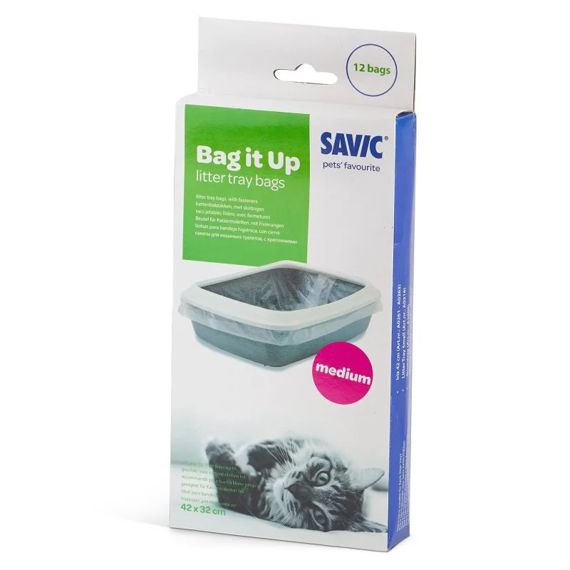Sacos para Caixa de Areia Bag It Up Medium 12 Unidades da Savic