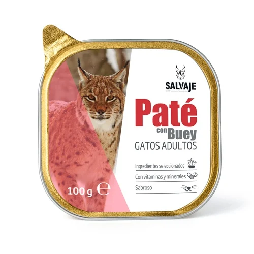 Salvaje Original Adulto Boi em Patê terrina para gatos