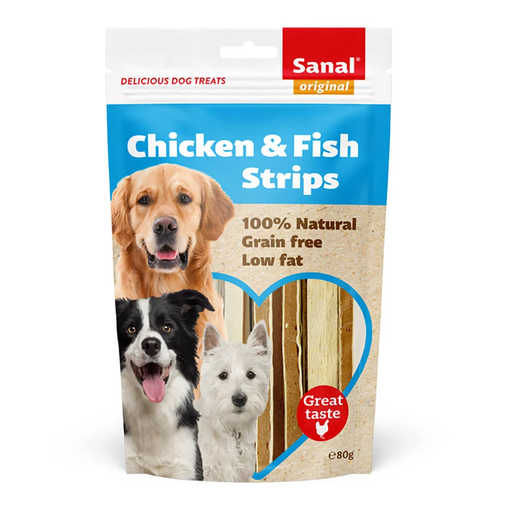 SANAL DOG – CHICKEN & FISH STRIPS