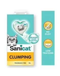 Sanicat Clumping areia aglomerante sem aroma para gatos 10LT