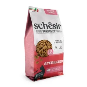 Schesir Sterilized e Light com presunto ração para gatos