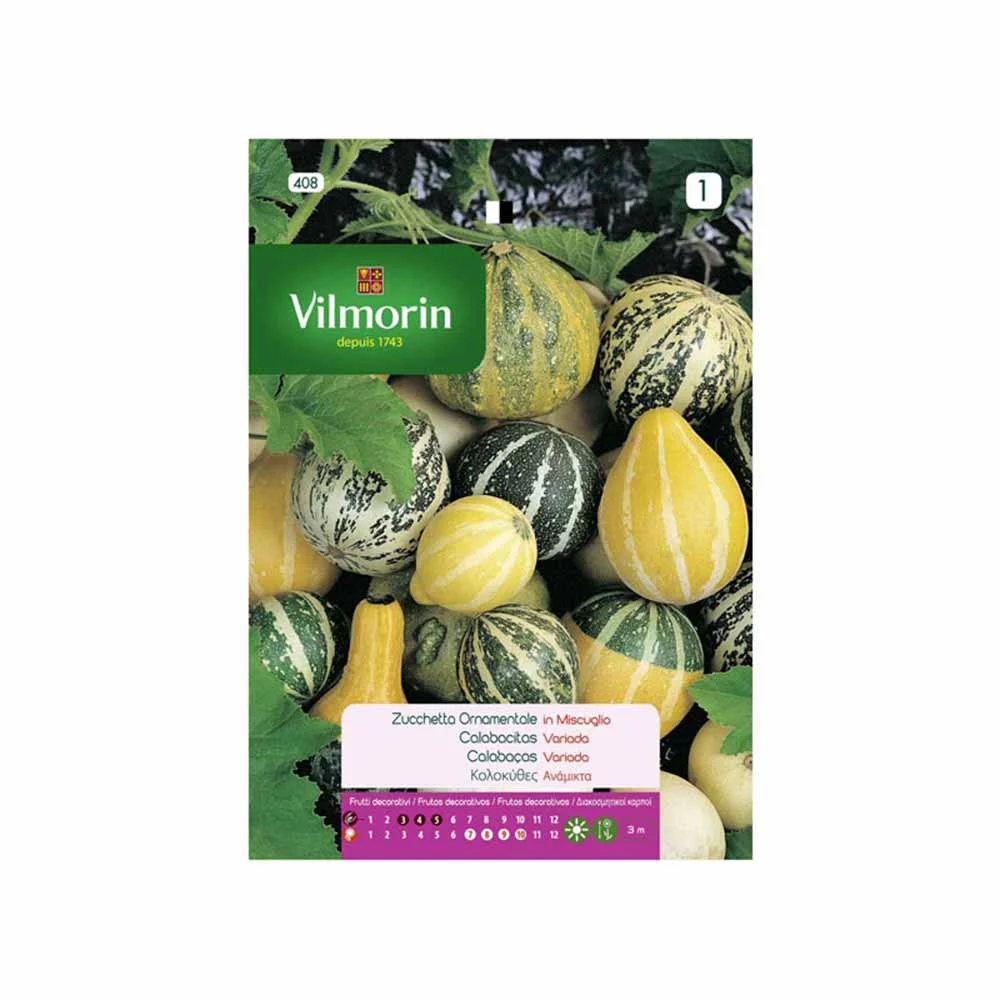 Sementes de Abobrinha Mista VILMORIN 3gr