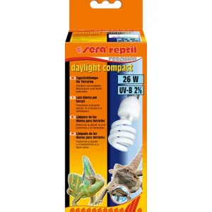 Sera reptil daylight compact 26 W – Lâmpada de luz diurna com 2% UV-B para terrários