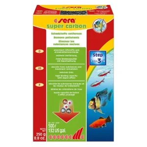 sera super carbon – Carvão ativado para filtro de aquário 250g