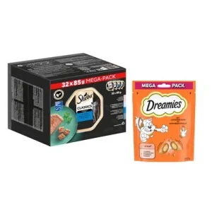 Sheba comida húmida para gatos + Catisfactions com frango 180 g grátis!