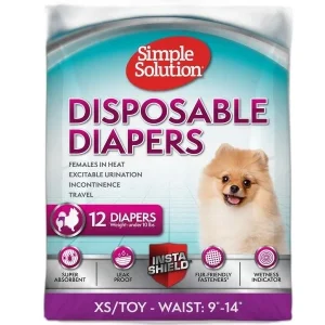 Simple Solution Fraldas Higiénicas Descartáveis para Cães 12un