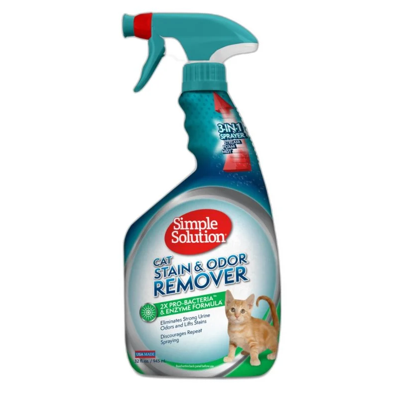 Simple Solution Spray Removedor de Urina Nódoas e Odores de Gato 750 ml