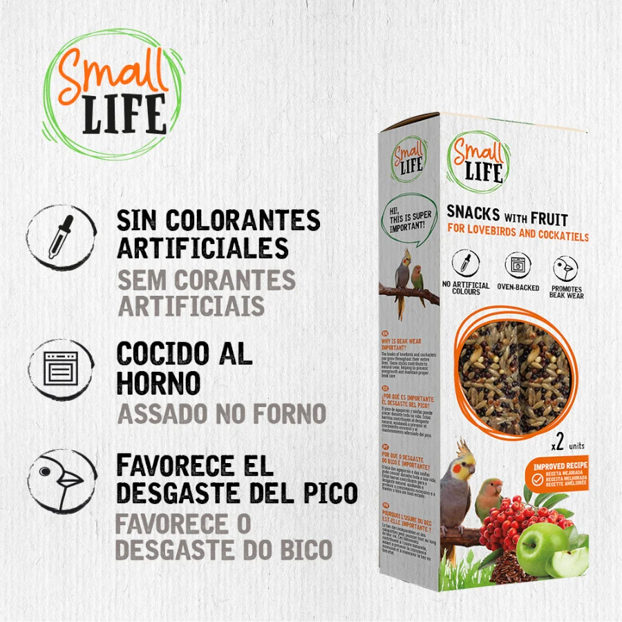 Small Life Barritas Snack com Fruta para agapornis e caturras - Image 2