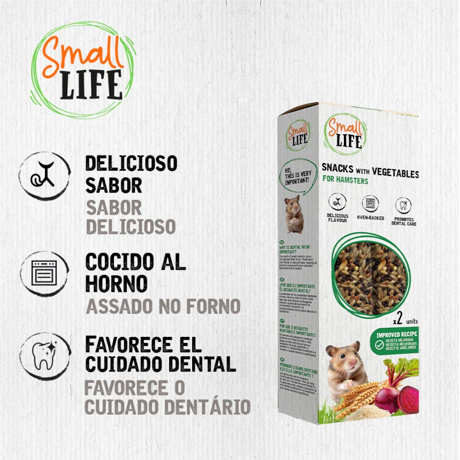 Small Life Barritas Snack com Vegetais para hamsters - Image 2