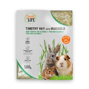 Small Life Feno Timothy com Calêndula para roedores