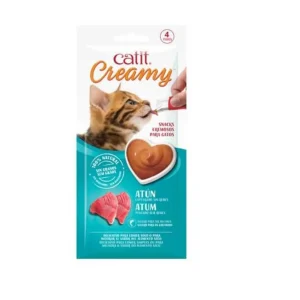 Snack Catit Creamy Atum para gatos - 4 tubos