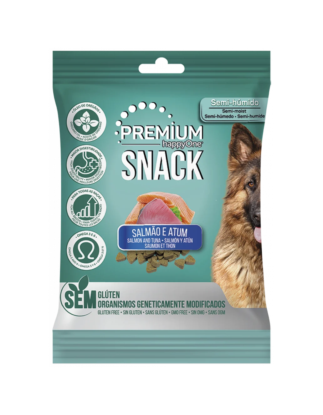 Snack Dog Salmão e Atum 100Gr – HappyOne Premium