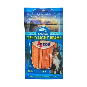 SNACK NATURAL “FISH D’LIGHT BEAMS” SALMÃO – 100G
