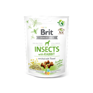 Snack para cães Brit Care Dog Crunchy Cracker Insects with Rabbit Enriched with Fennel – 200 g