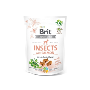 Snack para cães Brit Care Dog Crunchy Cracker Insects with Salmon Enriched with Thyme – 200 g