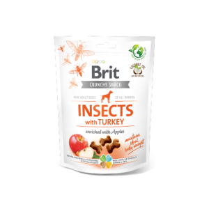 Snack para cães Brit Care Dog Crunchy Cracker Insects with Turkey and Apples – 200 g