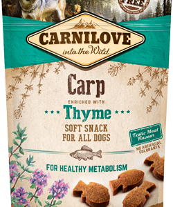 Snack para cães Carnilove Dog Soft Snack Carp With Thyme 200 g