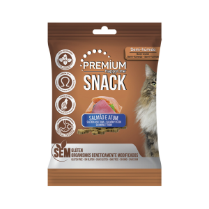 Snack para gatos happyOne Premium Gato Salmão e Atum 50 g