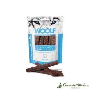 Snack Tiras WOOLF Salmão e Cenoura 5 x 100 gr