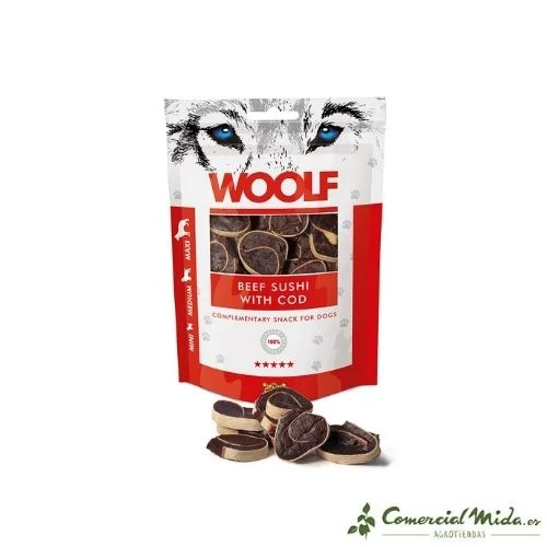 Snack WOOLF Sushi de Carne e Bacalhau 5 x 100 gr - Image 2