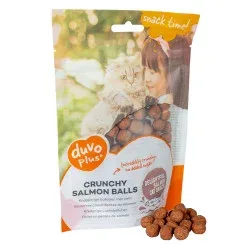 Snacks Crocantes de Salmão para Gatos Duvo Plus
