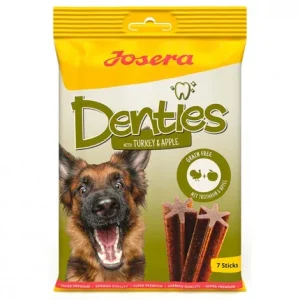 Snacks dentários de peru e maçã para cães – Josera Denties – Quantidade: 180 g