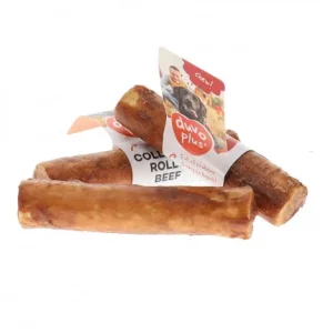 Snacks em rolos de colagénio com vaca para cão – Duvo Plus – Medidas: 12,5 cm