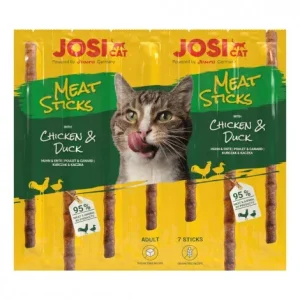 Snacks em stick para gato adulto – JosiCat – Frango e Pato – Quantidade: 35 g