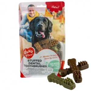 Snacks Escovas de dentes recheadas para cão – Duvo Plus – Medidas: 9,6 cm