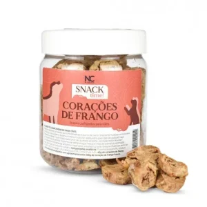 Snacks liofilizados de coração de frango para cão – NC Snack Time – Quantidade: 60 g