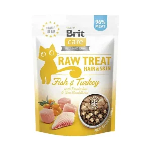 Snacks Naturais Liofilizados Brit Care Pelo & Pele – Peixe e Peru