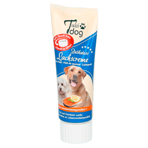 Snacks para cães Pasta de Salmão para cães Tubidog 75 g
