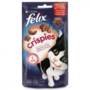 Snacks para gato – Felix Crispies – Salmão e truta – Quantidade: 45 g