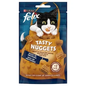 Snacks para gato – Felix Tasty Nuggets – Frango e pato – Quantidade: 50 g