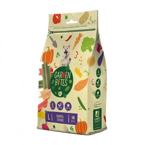 Snacks vegetarianos Dental Sticks para cão – Garden Bites – Tamanho: L
