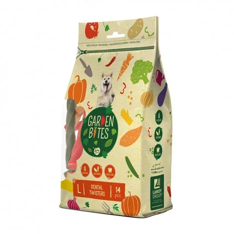 Snacks vegetarianos Dental Swirls para cão – Garden Bites – Tamanho: L