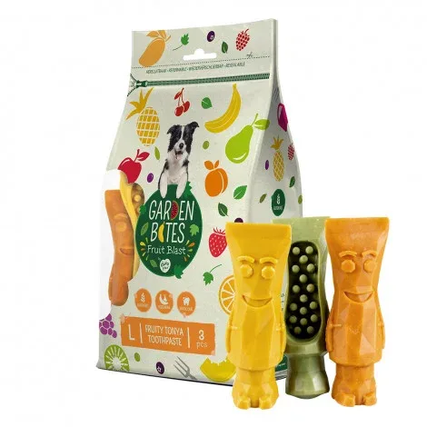 Snacks vegetarianos Fruity Tonya Toothpaste para cão – Garden Bites – Tamanho: L