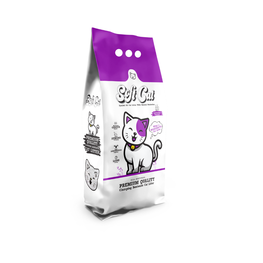 SoftCat Areia de Bentonite Branca Lavanda 10LT