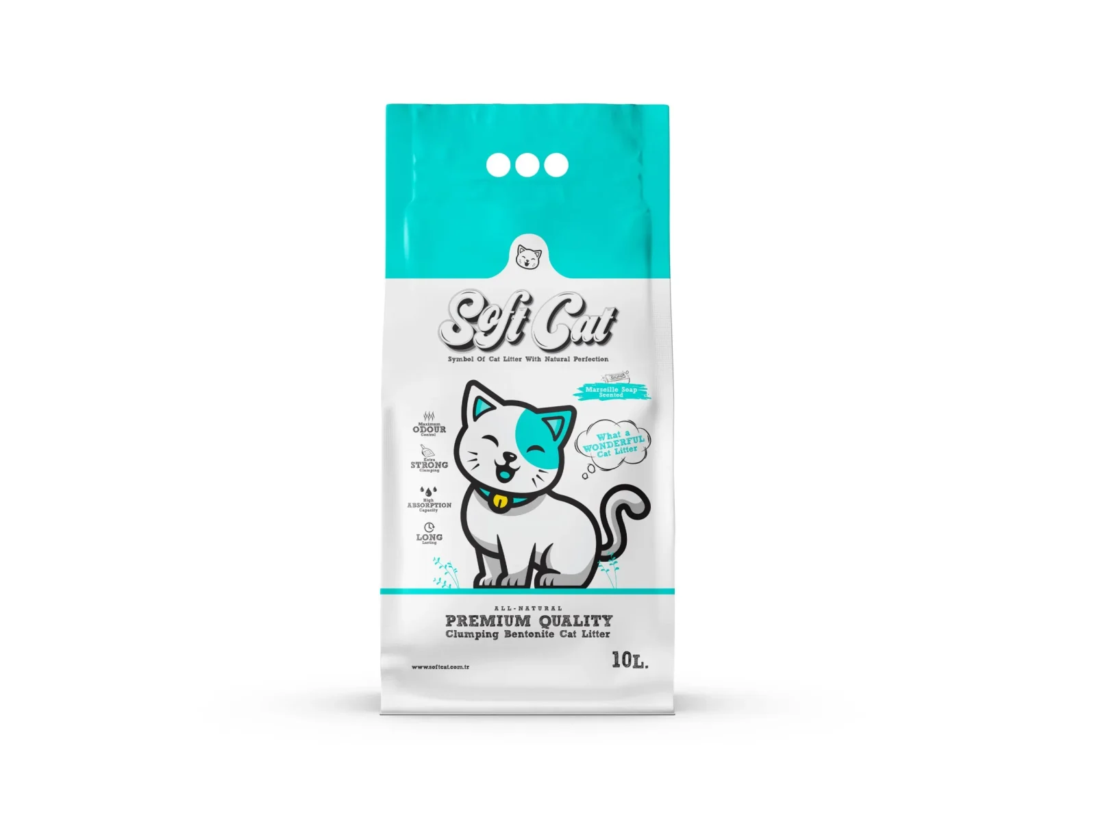 SoftCat Areia de Bentonite Branca Sabão de Marseille