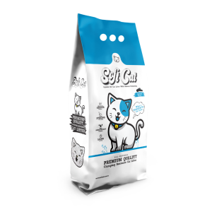 SoftCat White Bentonite Cat Litter Carvão Ativo
