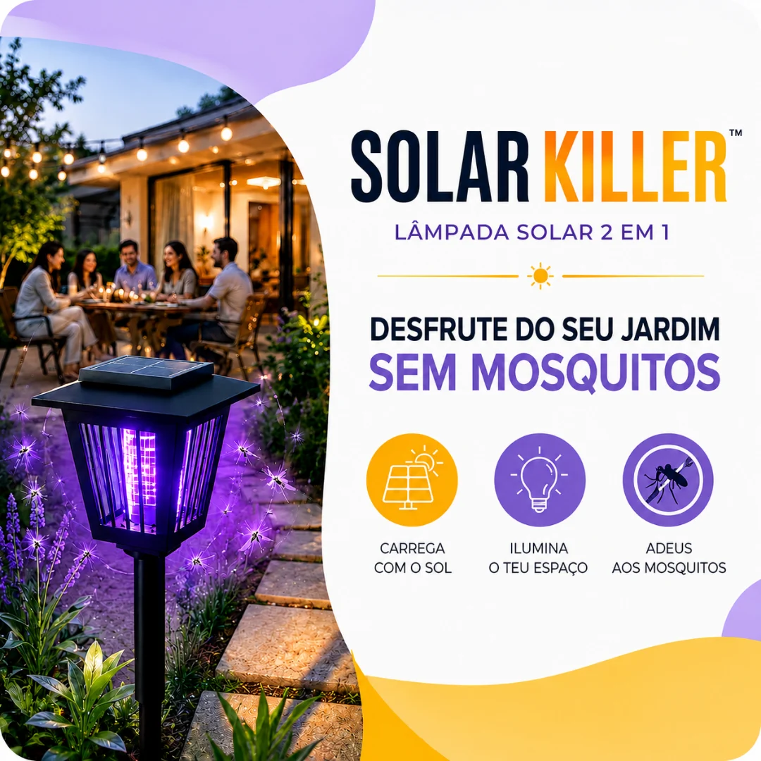 SolarKiller: Lâmpada Solar Anti-Mosquitos 2 em 1 - Image 2