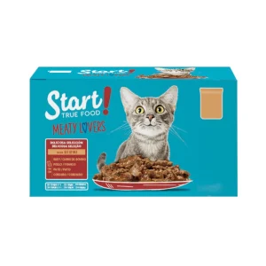 Start Seleção de Carnes Alimento húmido em em saquetas para gatos