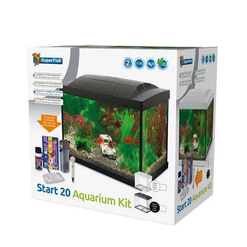SUPERFISH START 20 AQUARIUM KIT BLACK