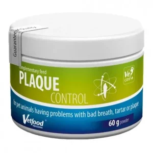 Suplemento para prevenção do tártaro em cães e gatos – Plaque Control – Vetfood – Quantidade: 60 g