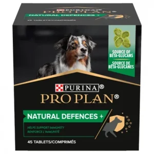 Suplemento para proteção do sistema imunitário para cães – Pro Plan Natural Defences+ – Quantidade: 45 comprimidos