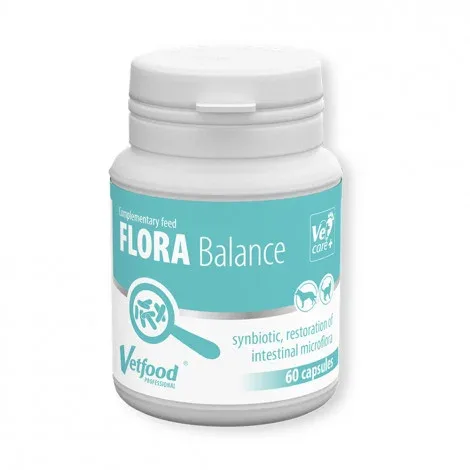 Suporte e equilíbrio intestinal – Flora Care – VetFood – Quantidade: 60 cápsulas