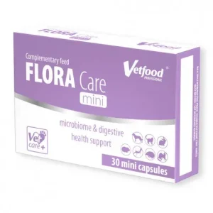 Suporte e equilíbrio intestinal para animais de porte pequeno – Flora Care Mini – VetFood – Quantidade: 30 cápsulas
