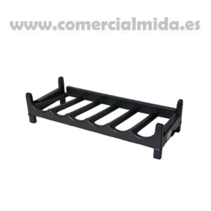 Suporte para garrafas de plástico empilhável para vinhos, licores e bebidas (60 cm x 25 cm x 13,5 cm) – 1 peça