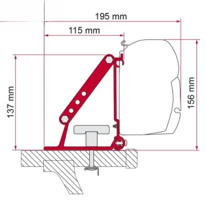 Suporte para toldo Fiamma F35 / F45s – Kit Auto Adapter (barras de tejadilho)